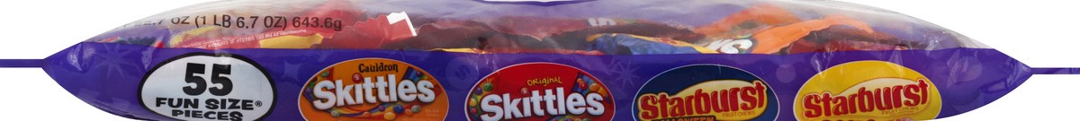 slide 4 of 6, Mixed SKITTLES & STARBURST Bulk Halloween Candy Bag, 55 Fun Size Pieces, 22 oz