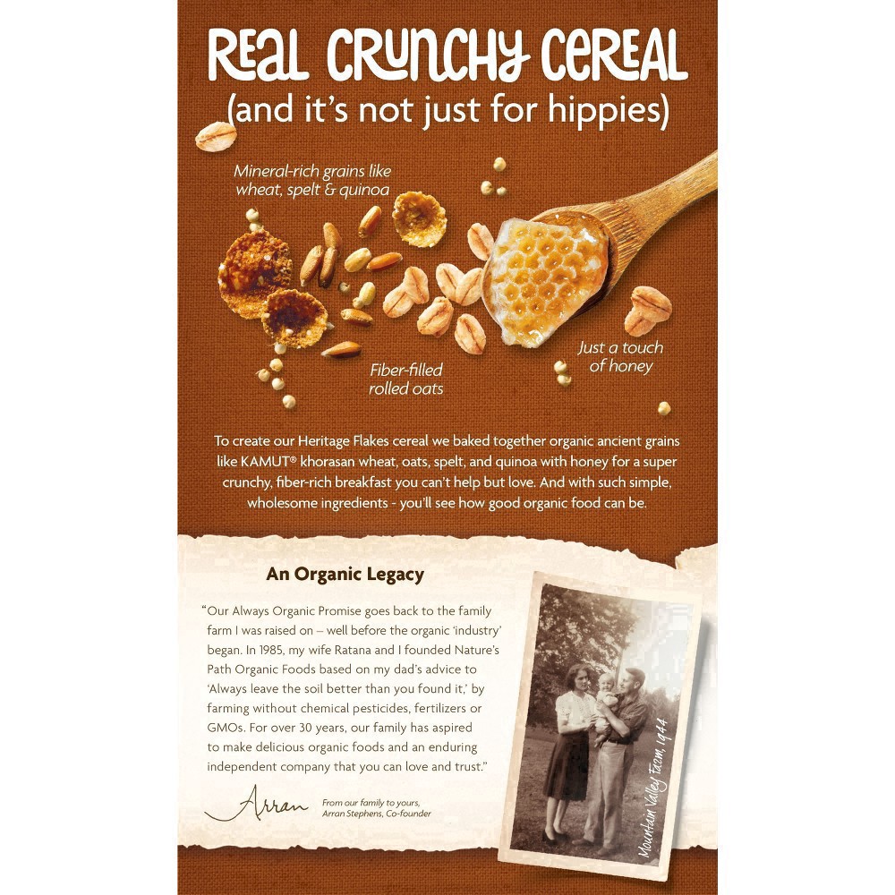 slide 55 of 75, Nature's Path Organic Heritage Flakes Ancient Grains Cereal, 13.25 oz