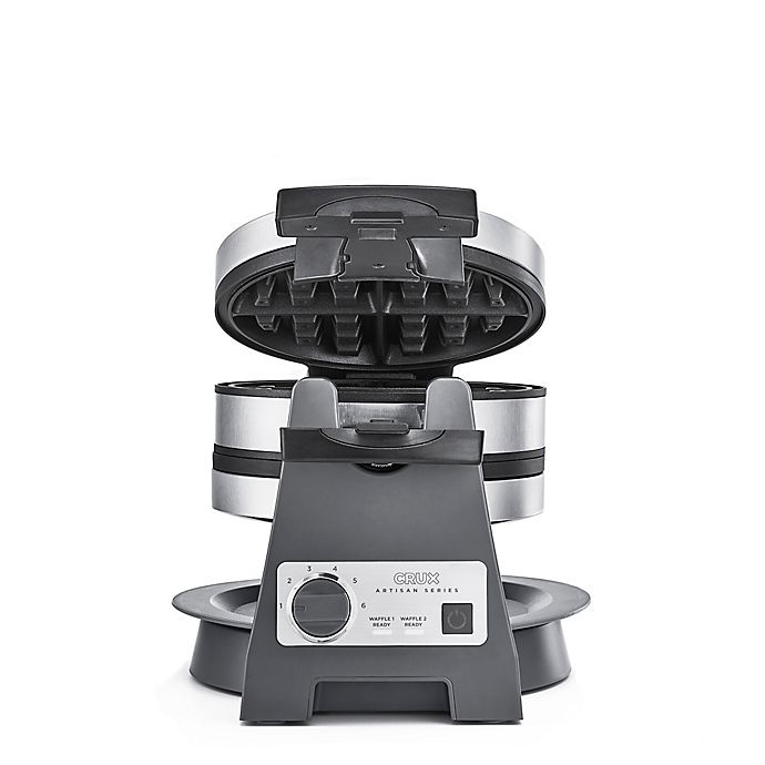 slide 5 of 9, CRUX Artisan Series Double Rotating Waffle Maker - Grey, 1 ct
