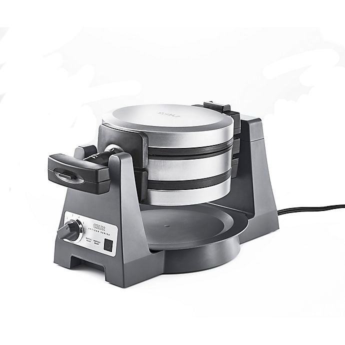 slide 1 of 1, CRUX Artisan Series Double Rotating Waffle Maker - Grey, 1 ct