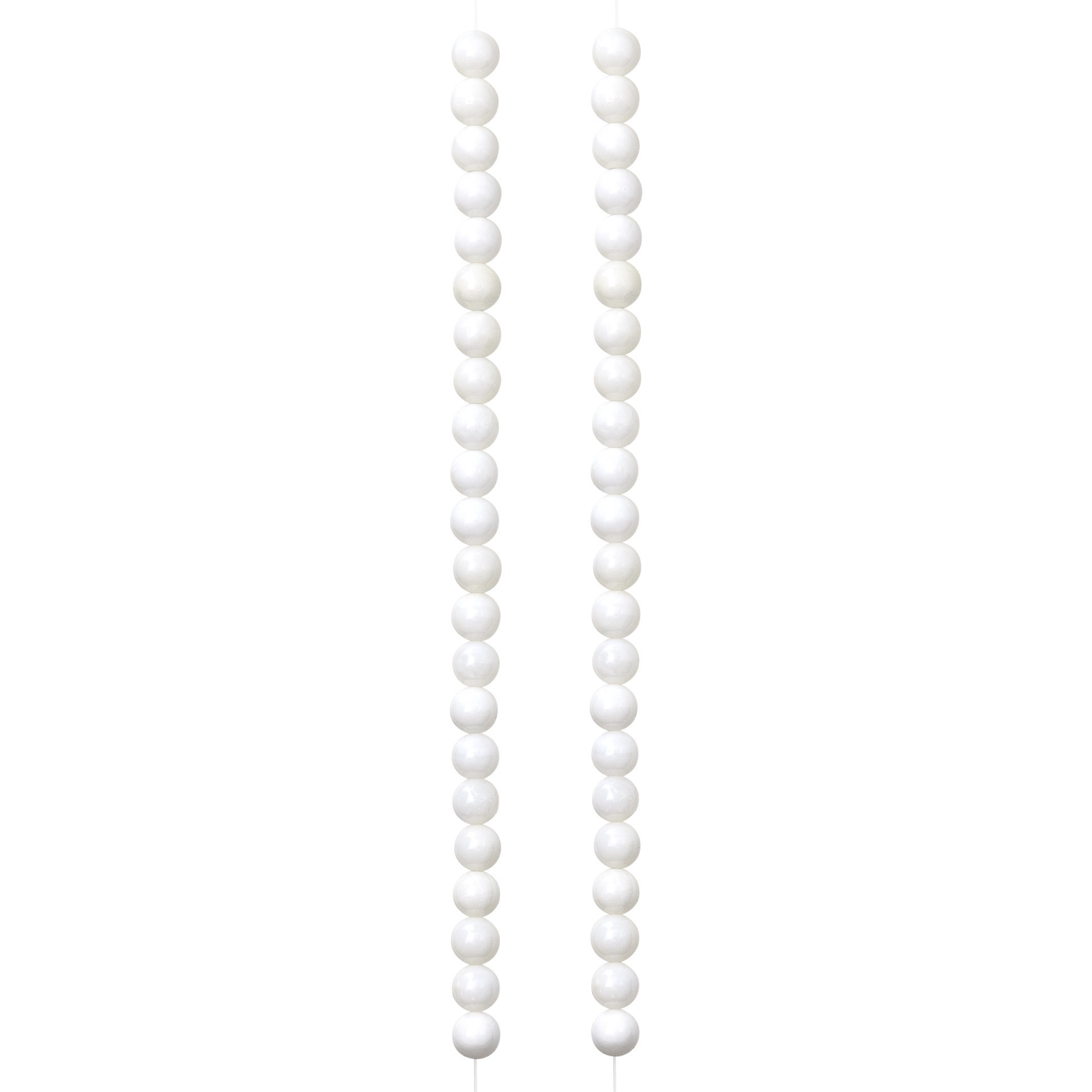 slide 3 of 3, White Shell Round Beads, 6mm By Bead Landing, 6 mm