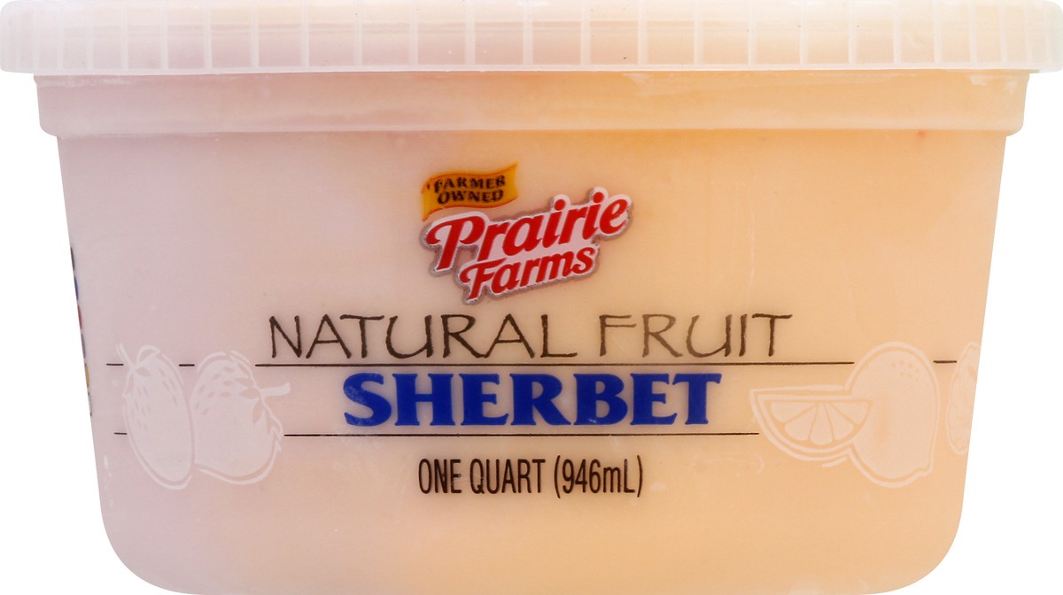 slide 9 of 13, Prairie Farms Natural Fruit Rainbow Sherbet 1 qt, 1 qt