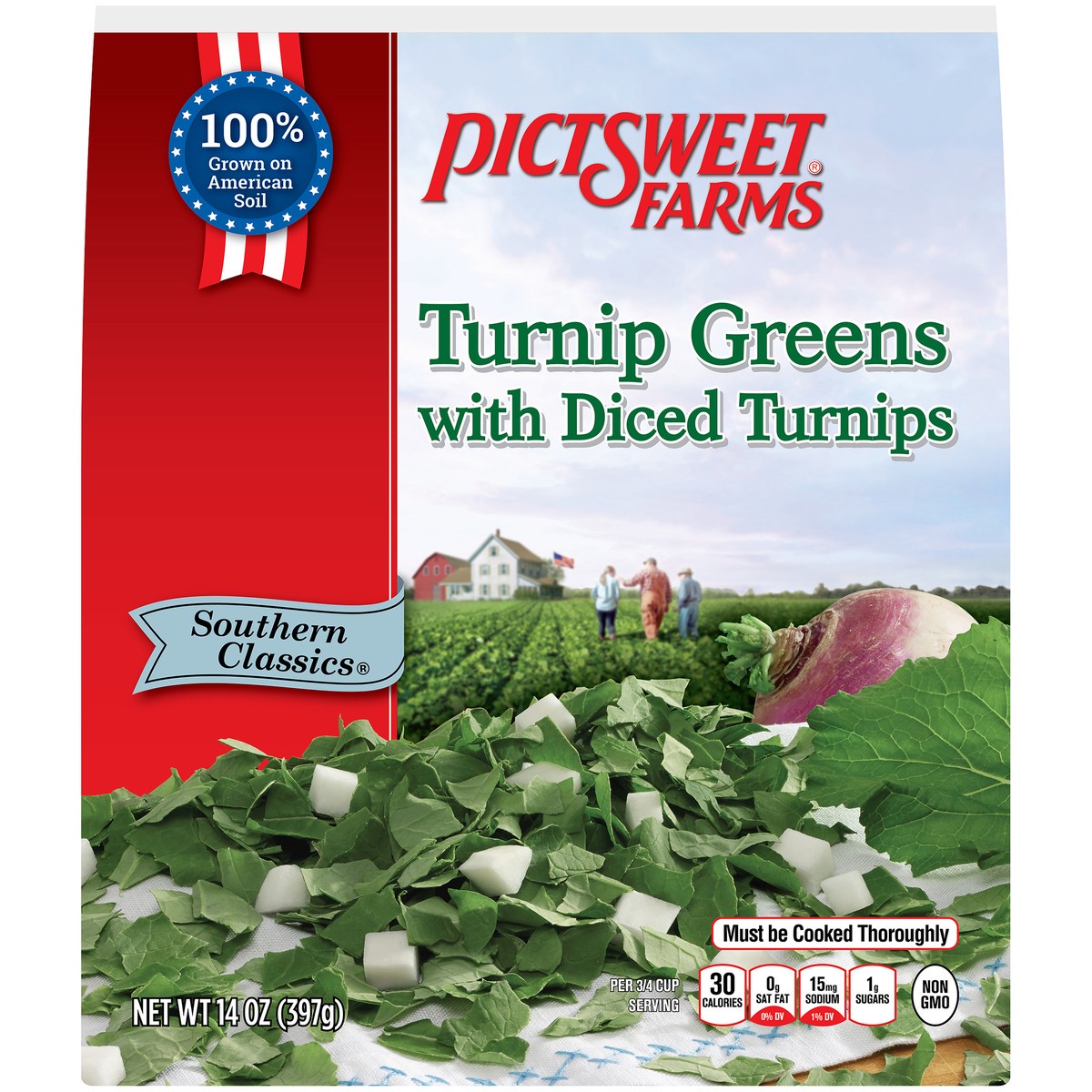 slide 8 of 9, PictSweet Turnip Greens, 14 oz