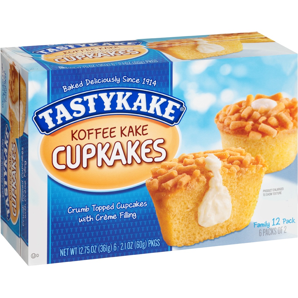 slide 2 of 8, Tastykake Cream Filled Koffee Kake Cupcakes, 6 ct; 2.13 oz