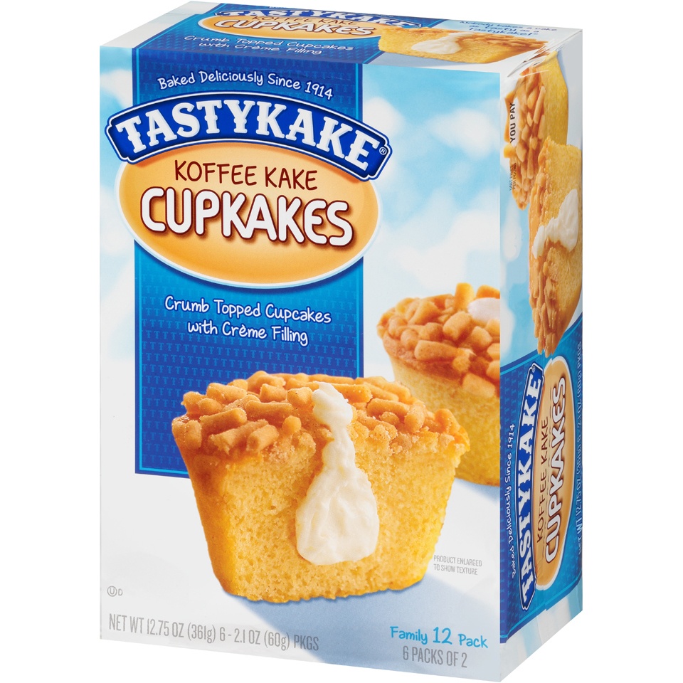 slide 3 of 8, Tastykake Cream Filled Koffee Kake Cupcakes, 6 ct; 2.13 oz
