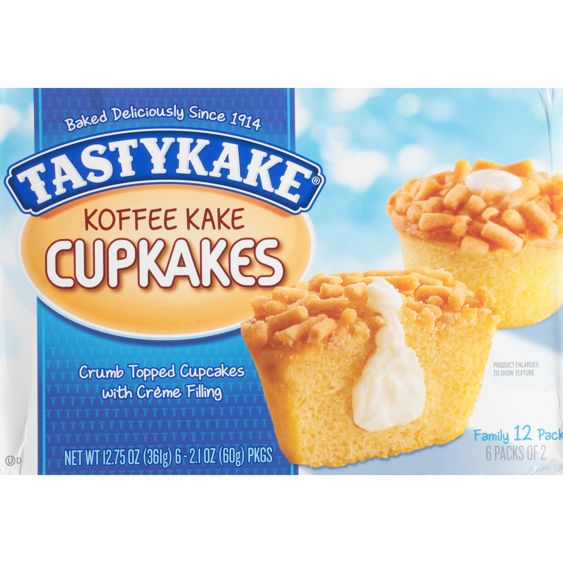 slide 6 of 8, Tastykake Cream Filled Koffee Kake Cupcakes, 6 ct; 2.13 oz