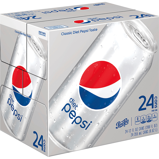 slide 2 of 3, Diet Pepsi Cola, 24 ct; 12 fl oz
