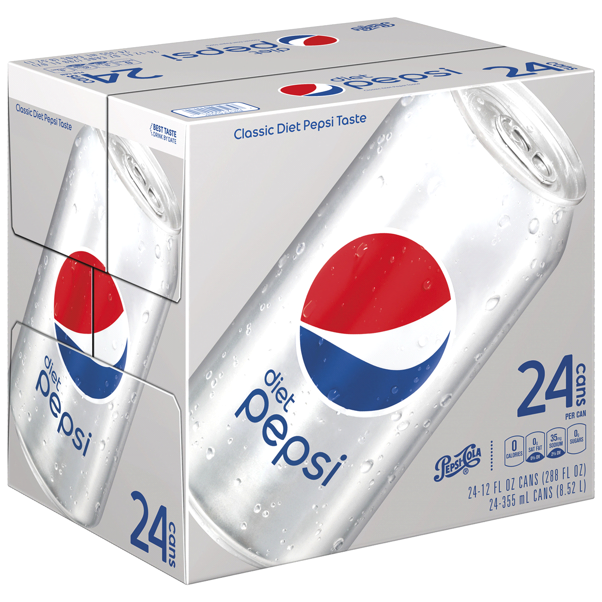 slide 1 of 3, Diet Pepsi Cola, 24 ct; 12 fl oz