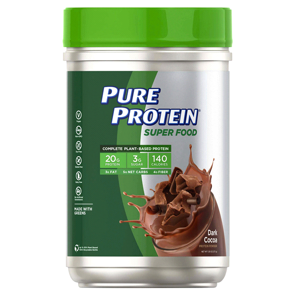 slide 1 of 1, Pure Protein Super Food Dark Cocoa Protein Powder, 1.51 lb