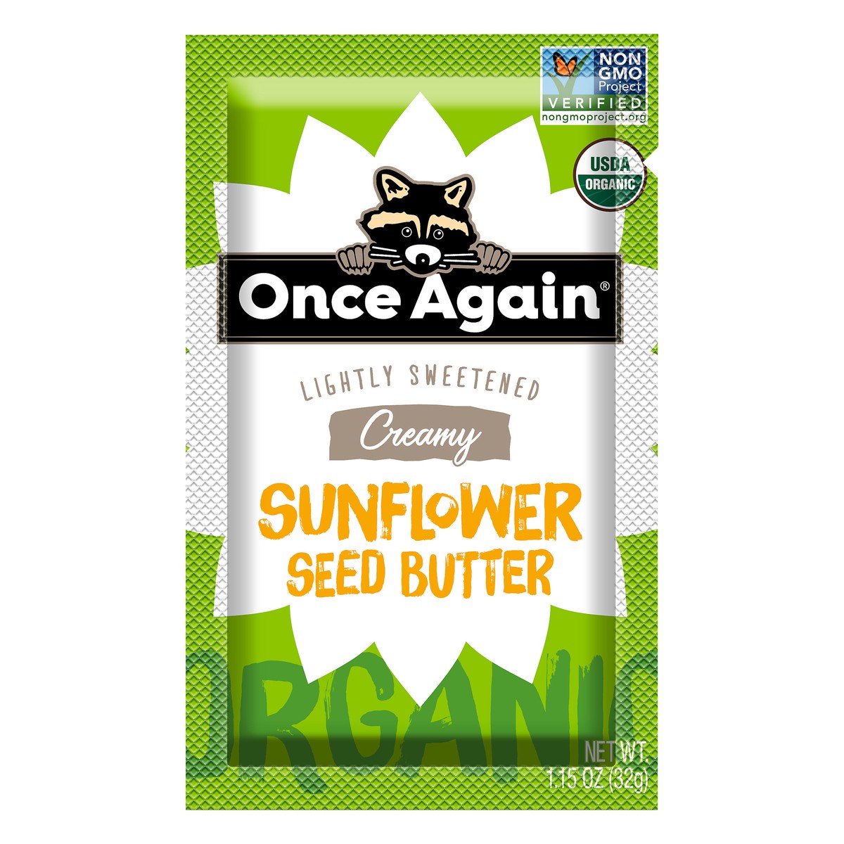 slide 3 of 6, Once Again Organic Lightly Sweetened Creamy Sunflower Seed Butter 1.15 oz, 1.15 oz