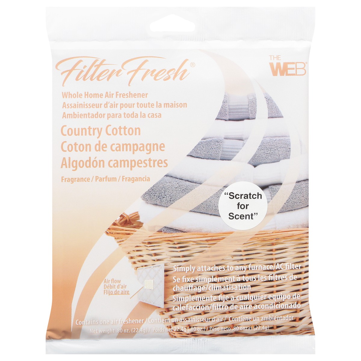 slide 1 of 9, Filter Fresh The Web Whole Home Country Cotton Air Freshener 80 oz, 80 oz