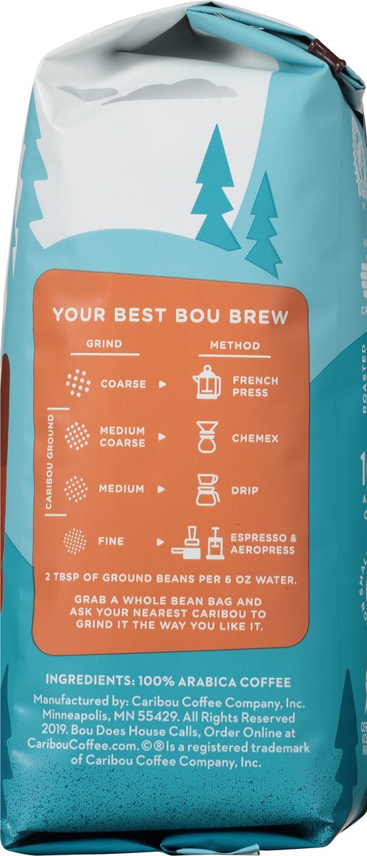 slide 9 of 9, Caribou Coffee Blend Medium Roast Whole Bean Coffee 12 oz. Stand-Up Bag, 12 oz