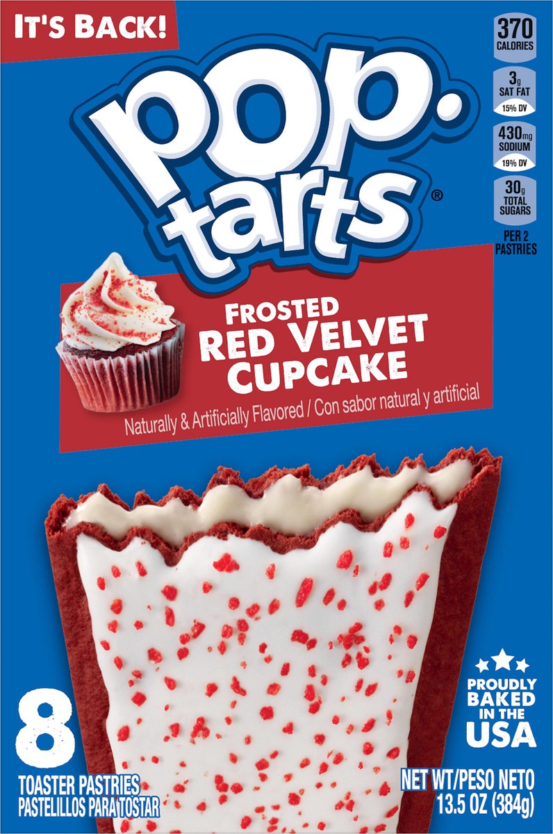 slide 1 of 5, Pop-Tarts Toaster Pastries, Frosted Red Velvet Cupcake, 13.5 oz, 4 Count, 13.5 oz