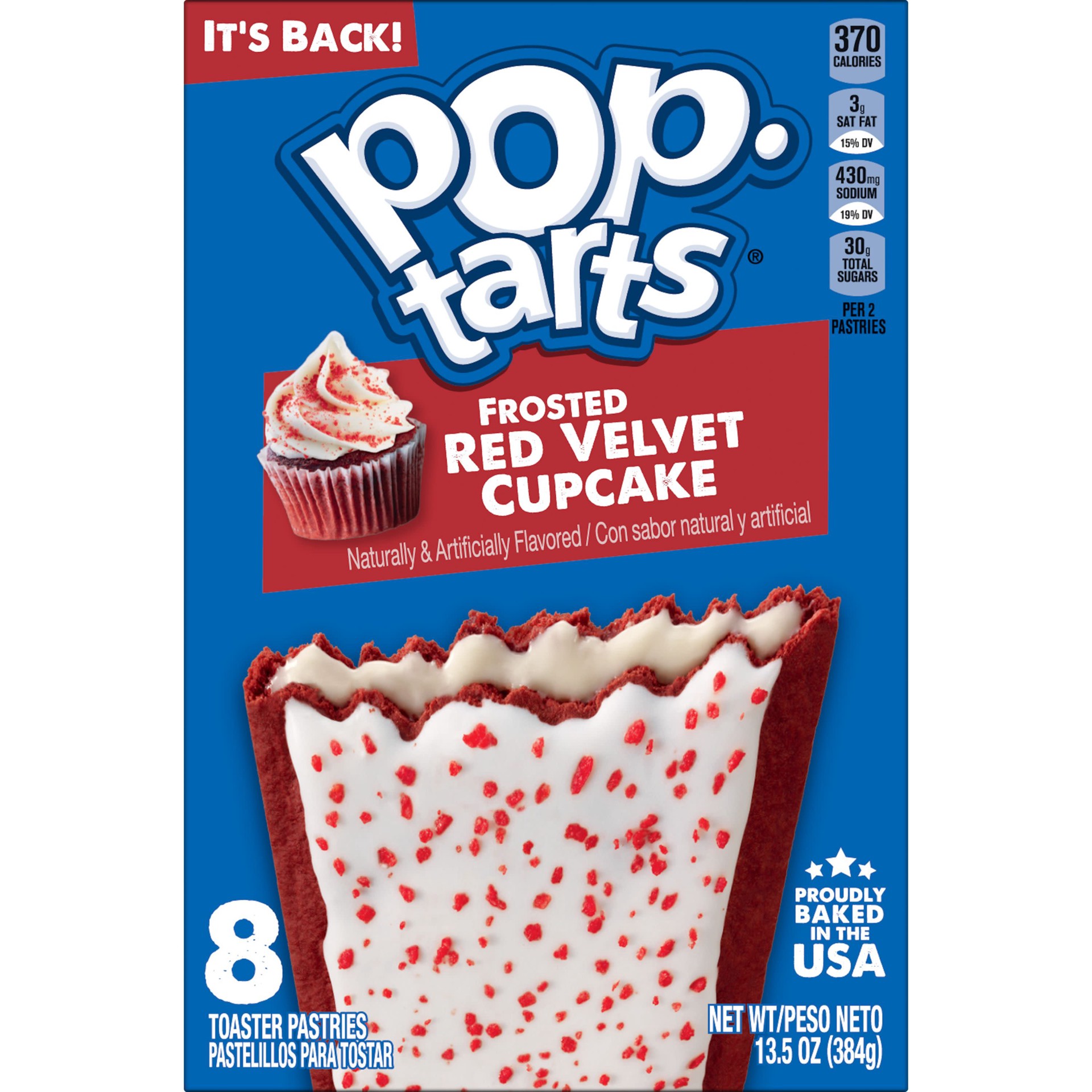 slide 1 of 5, Pop-Tarts Toaster Pastries, Frosted Red Velvet Cupcake, 13.5 oz, 4 Count, 13.5 oz