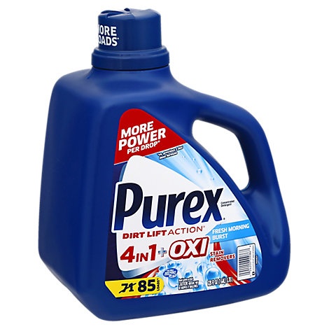 slide 1 of 1, Purex Laundry Detergent Liquid Plus Oxi Stain Removers Fresh Morning Burst, 128 fl oz