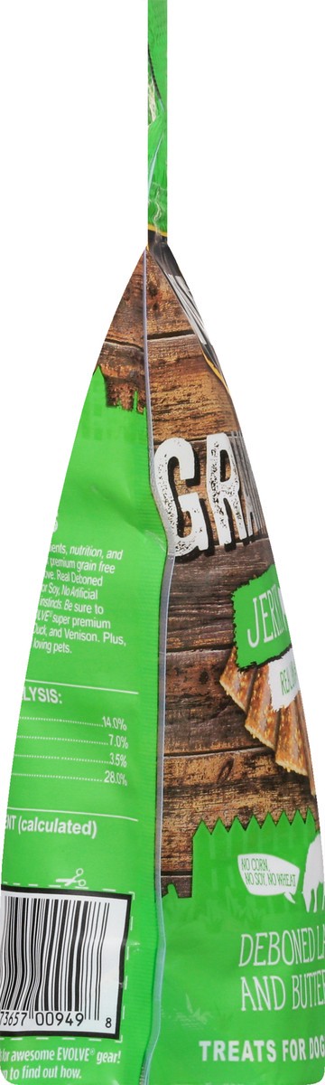 slide 6 of 9, Evolve Grain-Free Jerky Bites Deboned Lamb Sweet Potato and Butternut Squash Recipe Treats for Dogs 12 oz, 12 oz