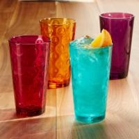 slide 1 of 1, Dash of That Assorted Color Tumblers Glassware Set - 4 Pack - Multi-Color, 1 ct