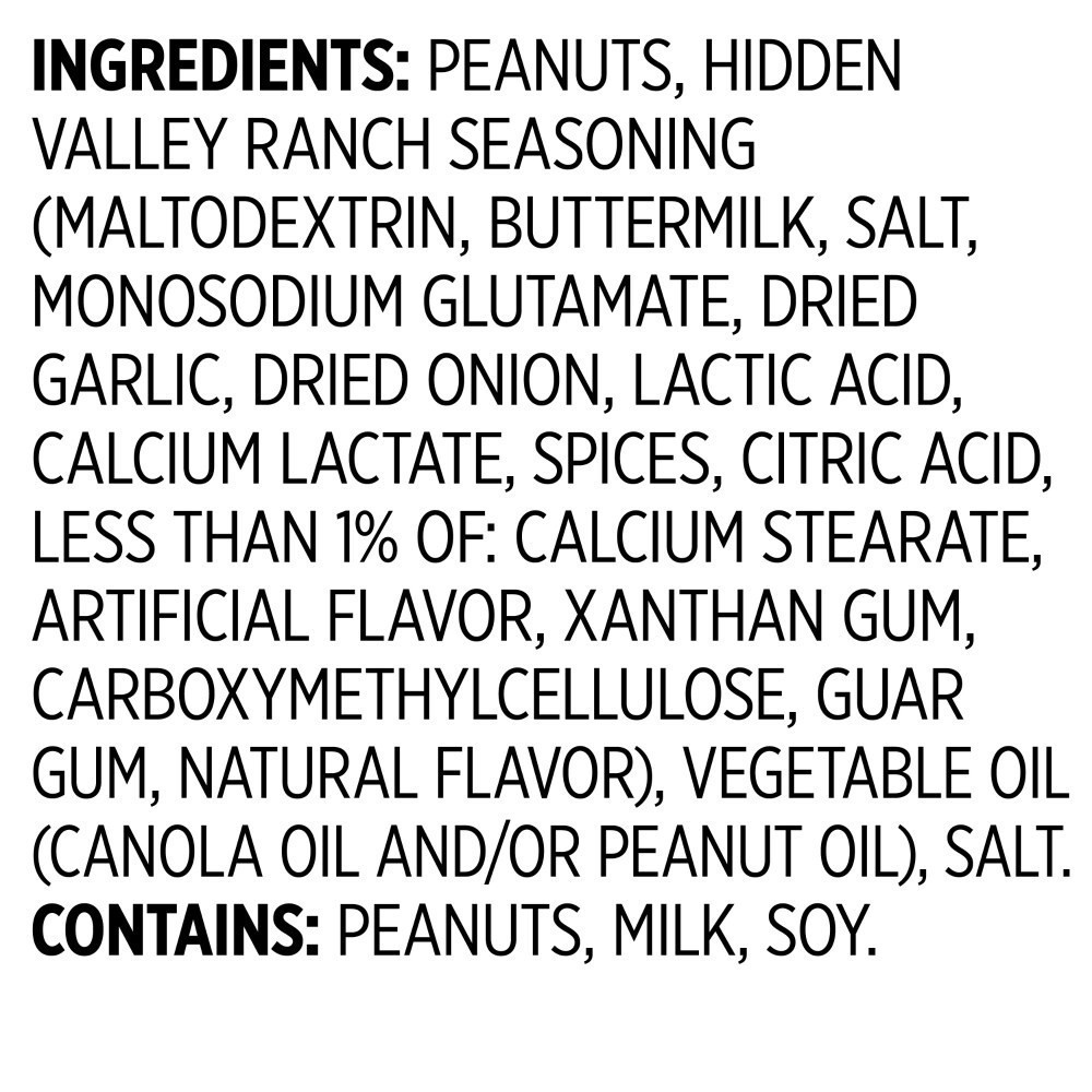 slide 3 of 4, Snak Club Hidden Valley Ranch Seasoned Peanuts, 2.25 oz