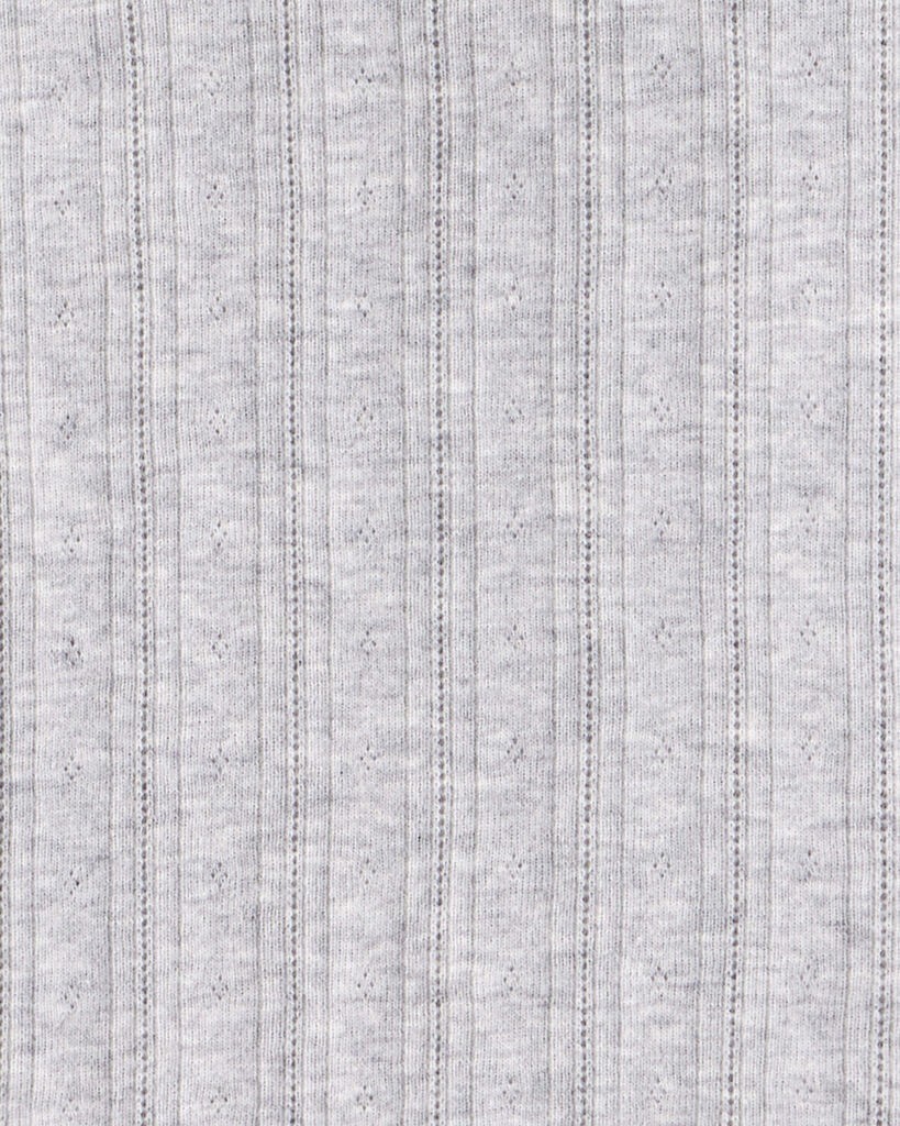 slide 3 of 3, Carter's Carters Girls Pointelle Long-Sleeve Top - Grey Grey 10, 1 ct