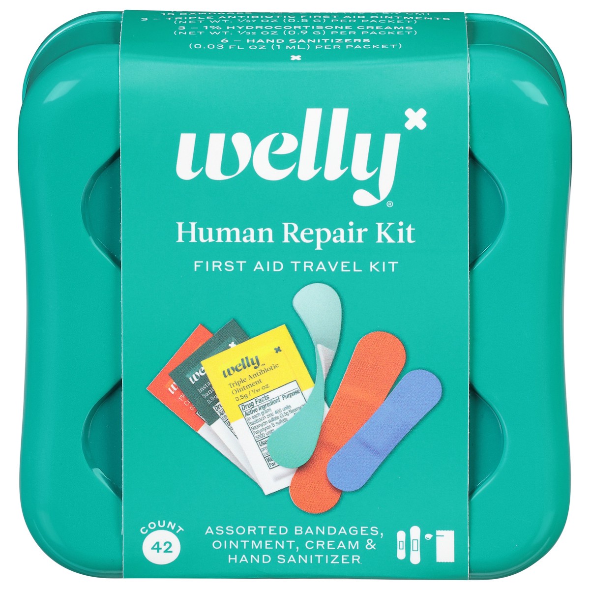 slide 1 of 15, Welly First Aid Travel Human Repair Kit 42 ea, 42 ct