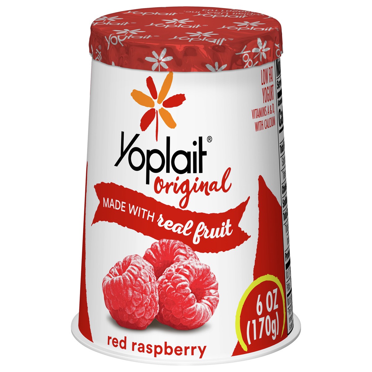 slide 6 of 9, Yoplait Original Red Raspberry Low Fat Yogurt, 6 oz Yogurt Cup, 6 oz