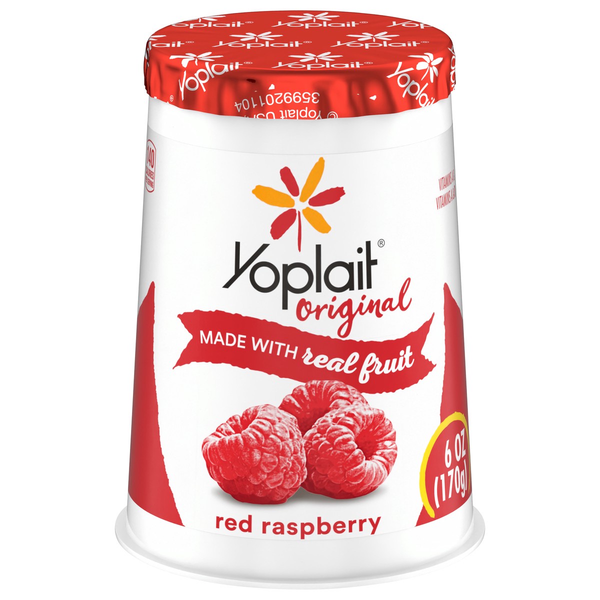 slide 1 of 9, Yoplait Original Red Raspberry Low Fat Yogurt, 6 oz Yogurt Cup, 6 oz