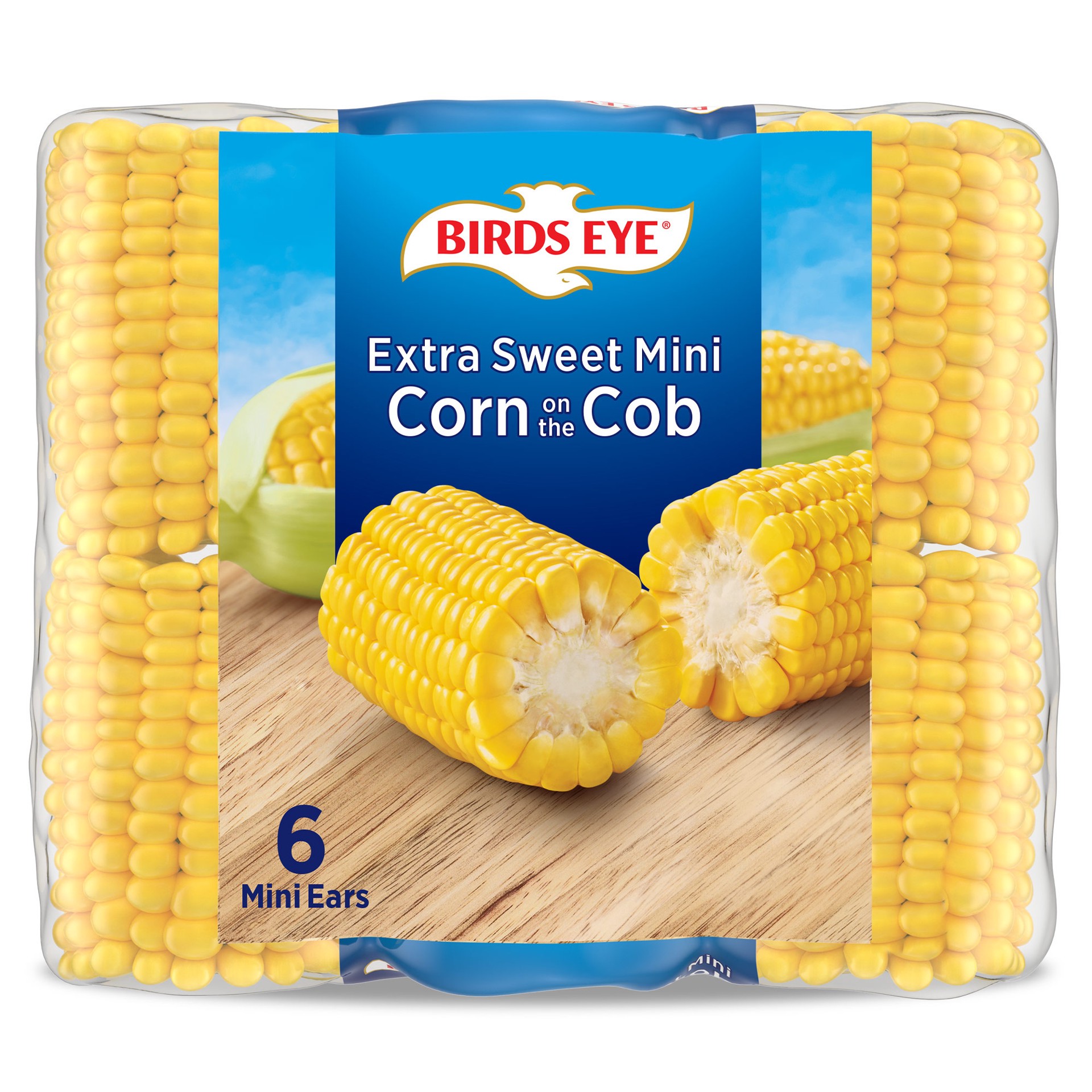 slide 1 of 1, Birds Eye Mini Sweet Corn on the Cob, Frozen Vegetable, 6 Count, 6 ct