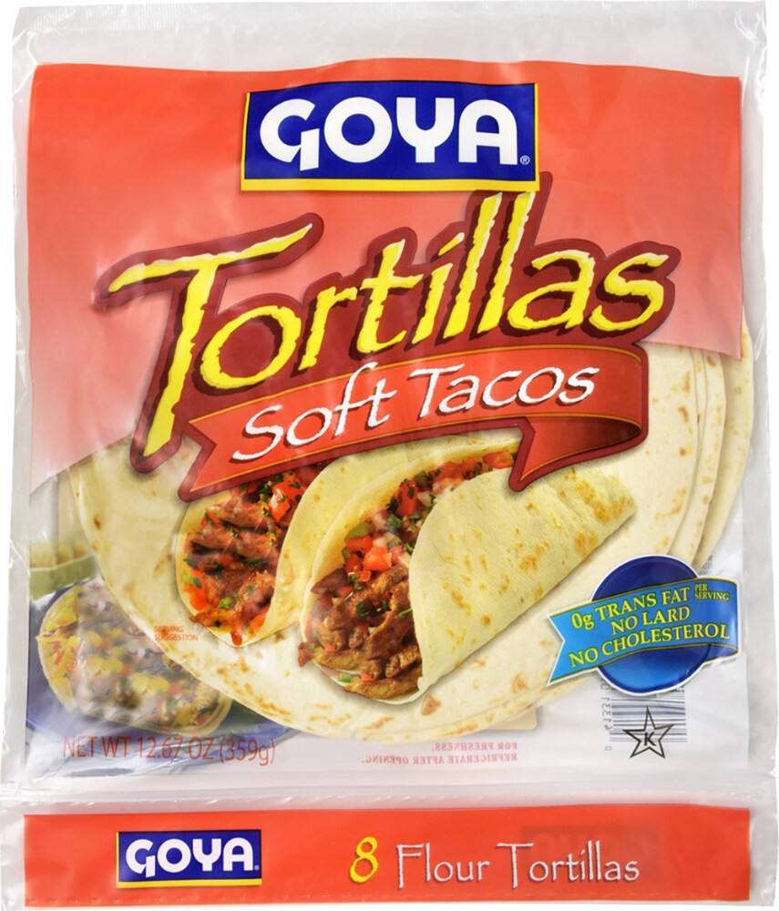 slide 1 of 5, Goya Small Flour Tortillas, 8 ct