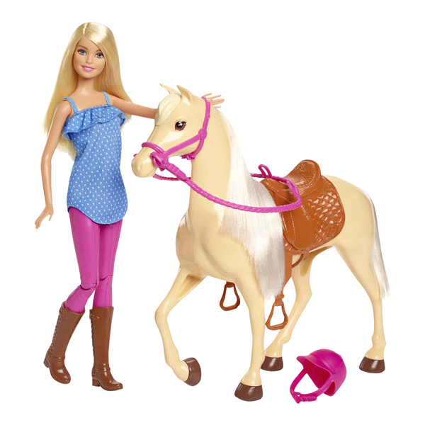 slide 12 of 17, Barbie Doll & Horse Set, 1 ct