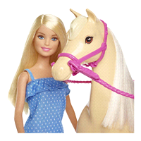 slide 15 of 17, Barbie Doll & Horse Set, 1 ct