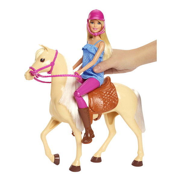 slide 4 of 17, Barbie Doll & Horse Set, 1 ct