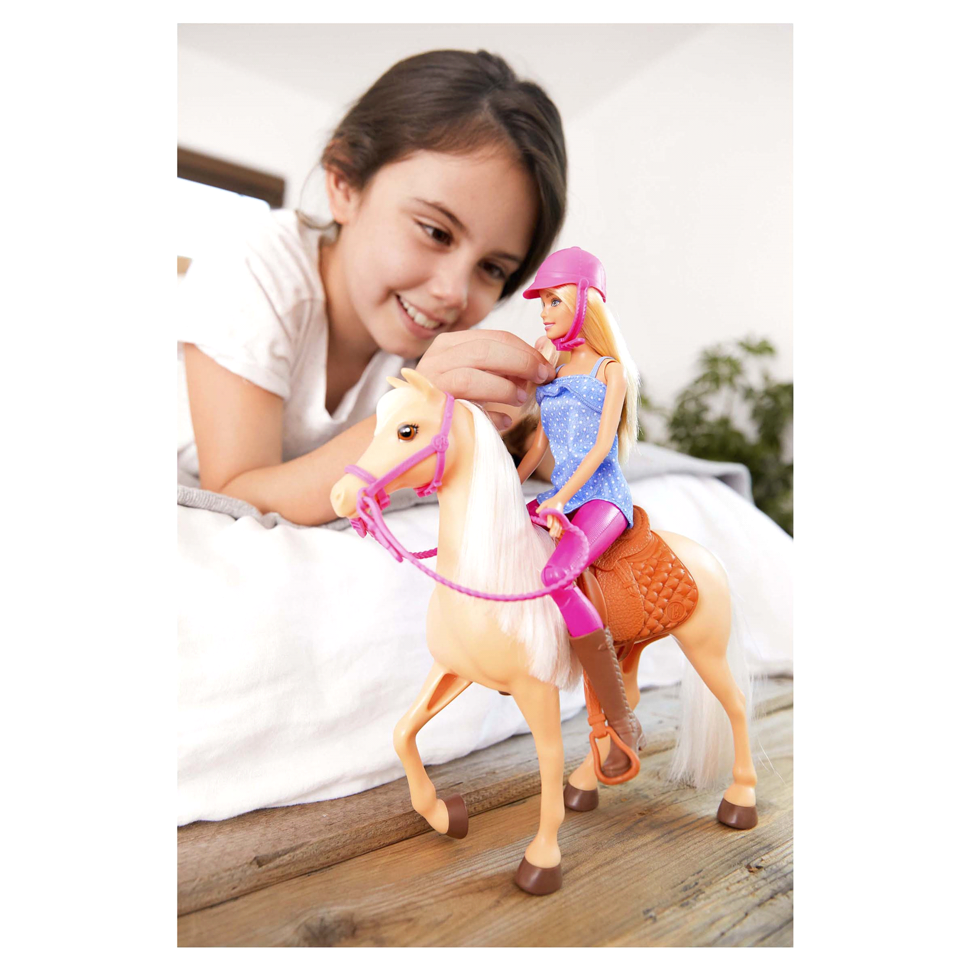 slide 9 of 17, Barbie Doll & Horse Set, 1 ct