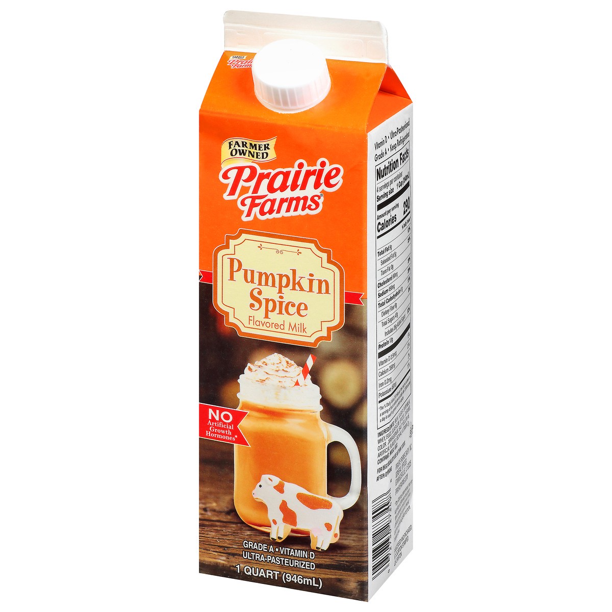 slide 12 of 13, Prairie Farms Flavored Pumpkin Spice Milk 1 qt Carton, 1 qt