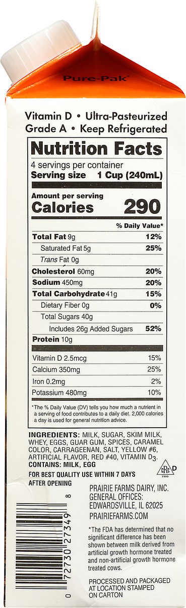 slide 13 of 13, Prairie Farms Flavored Pumpkin Spice Milk 1 qt Carton, 1 qt