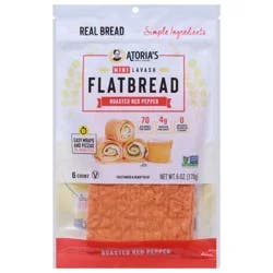 Atoria's Family Bakery Mini Lavash Roasted Red Pepper Flatbread 6 ea