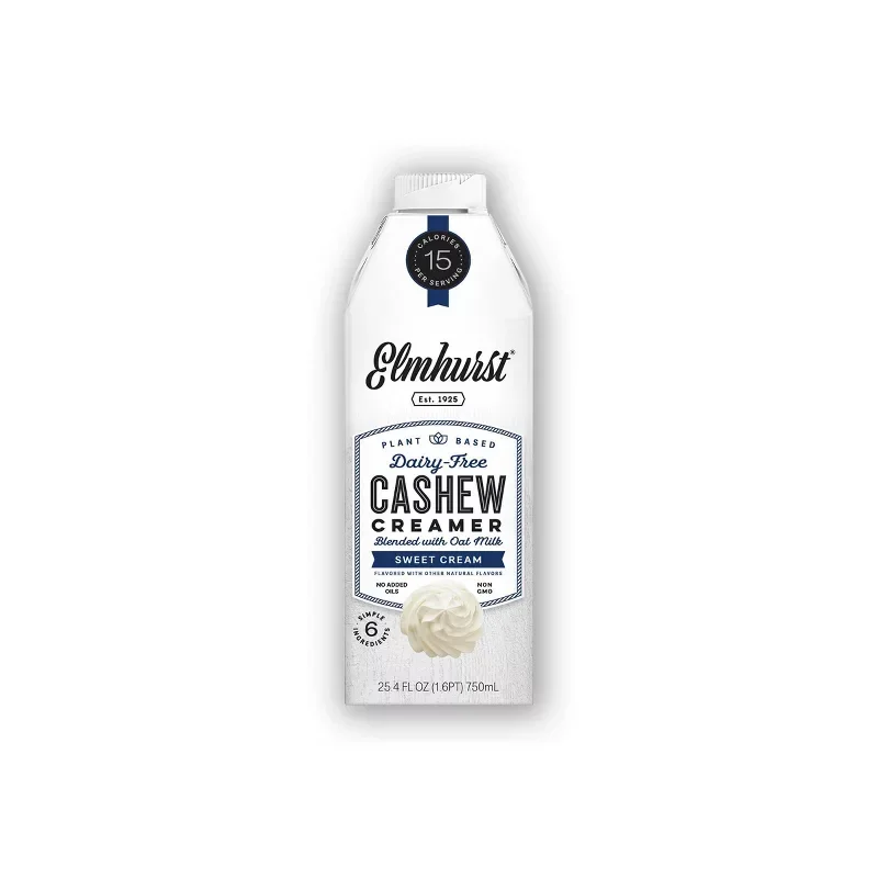 slide 1 of 4, Elmhurst Sweet Cream Cashew Creamer, 25.4 fl oz