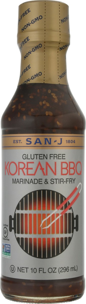 slide 10 of 12, San-J Gluten Free Korean BBQ Marinade & Stir-Fry 10 fl oz, 10 fl oz