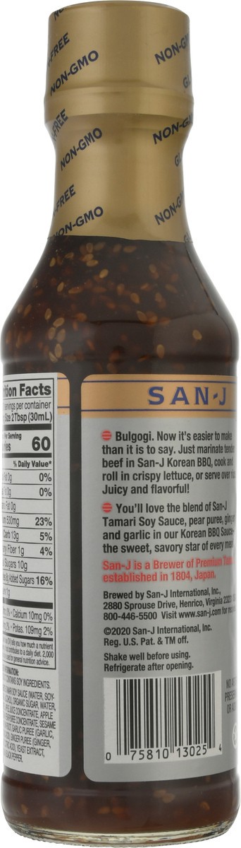 slide 3 of 12, San-J Gluten Free Korean BBQ Marinade & Stir-Fry 10 fl oz, 10 fl oz