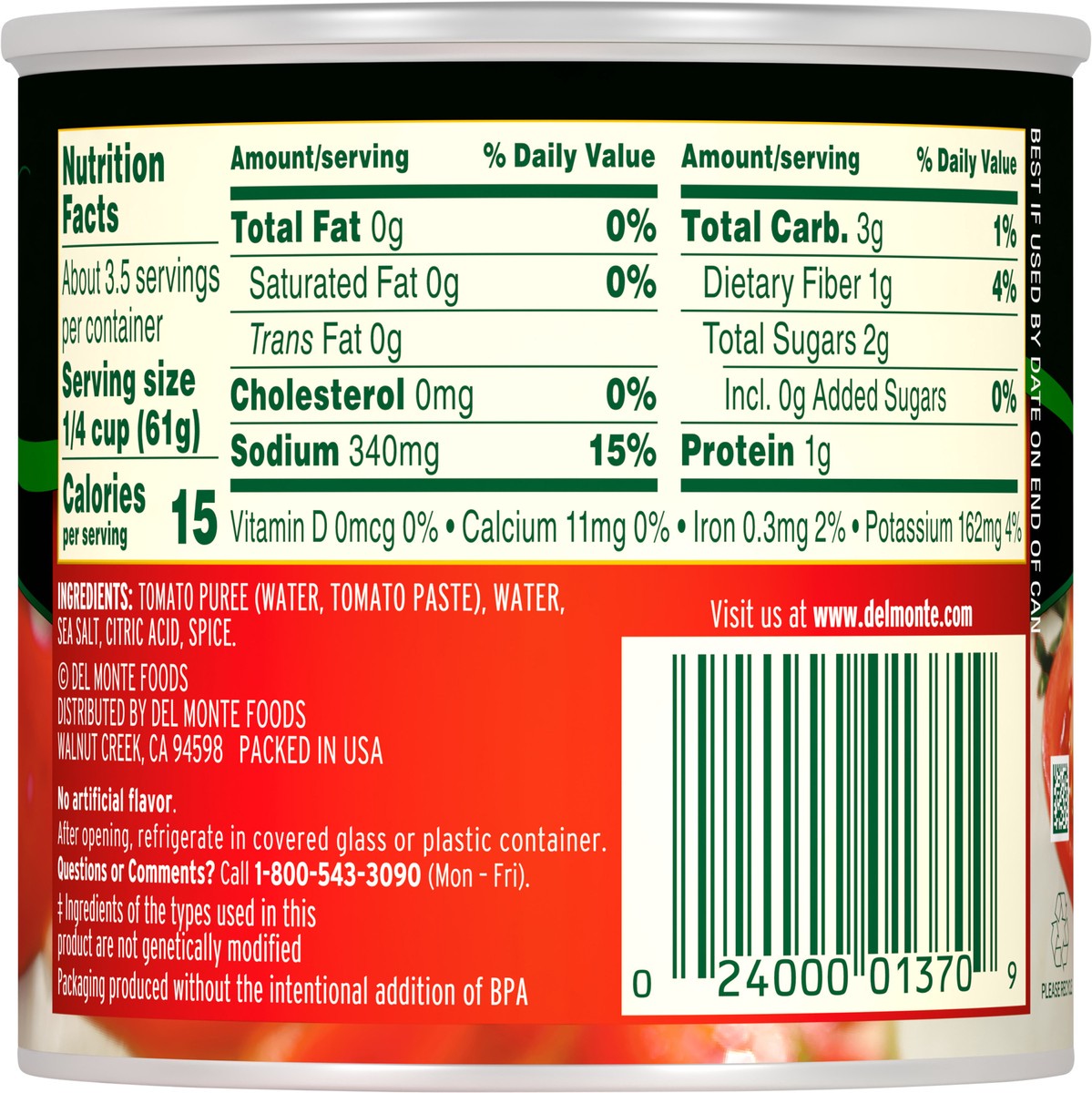 slide 3 of 7, Del Monte Tomato Sauce (Can), 1 ct