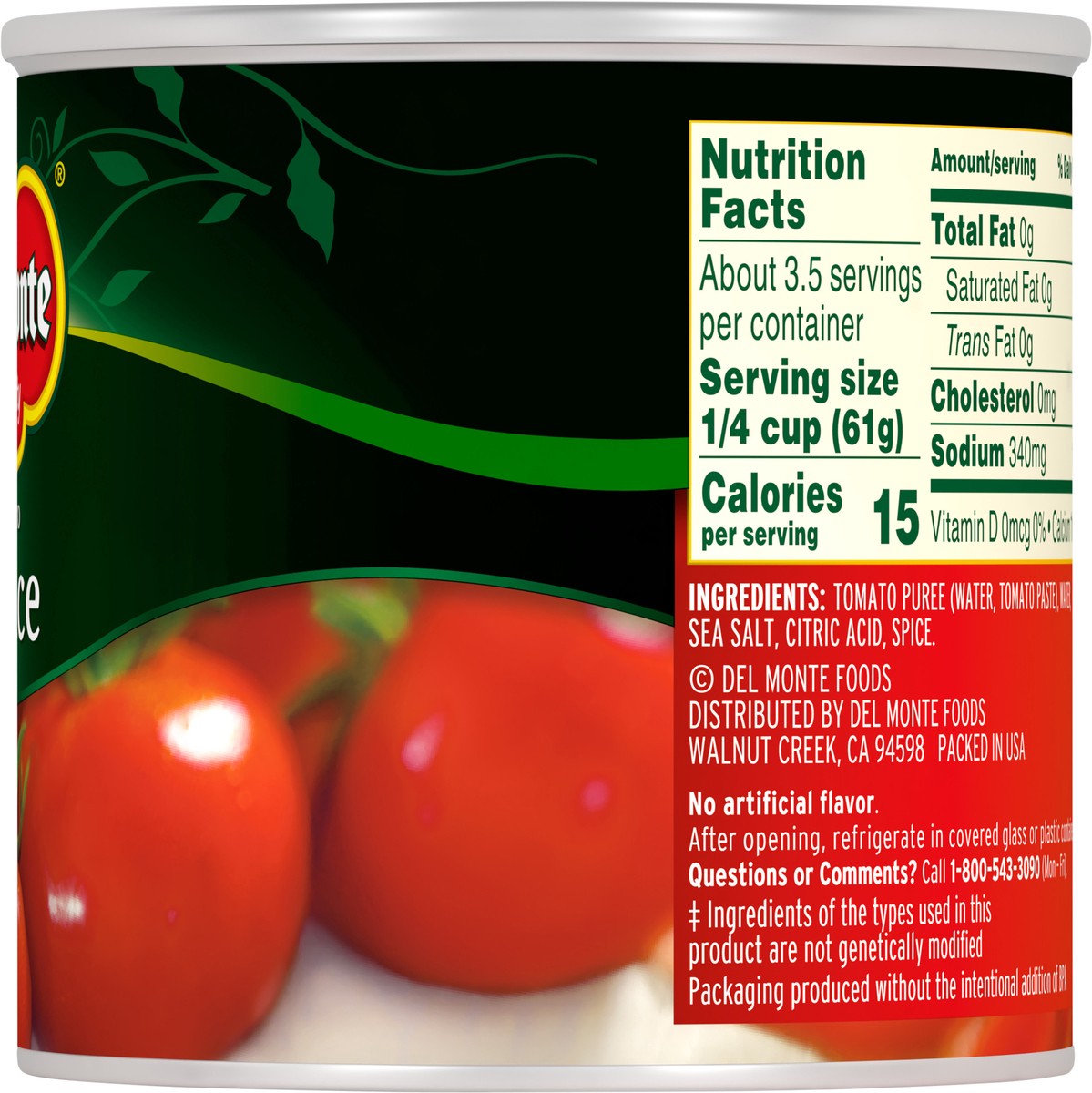 slide 6 of 7, Del Monte Tomato Sauce (Can), 1 ct