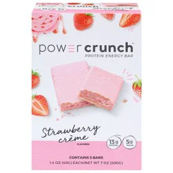 Power Crunch Strawberry Creme Flavored Protein Energy Bar 5 - 1.4 oz Bars