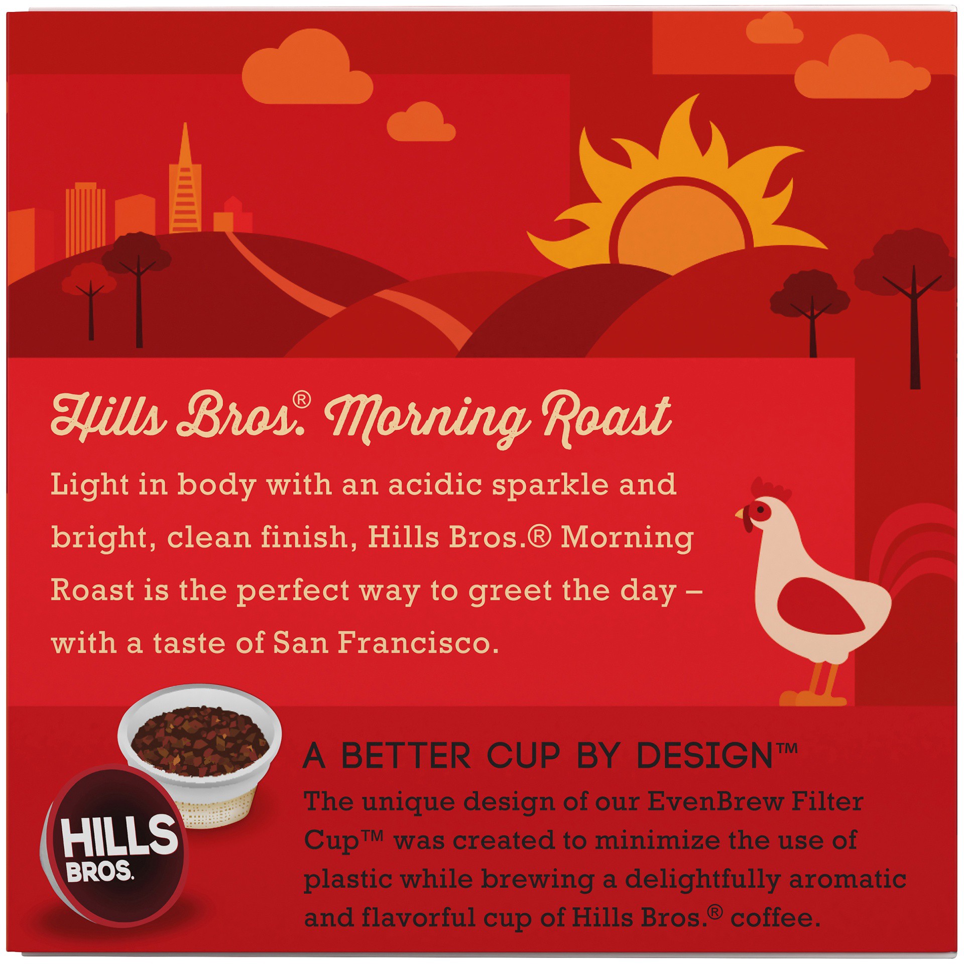 slide 7 of 7, Hills Bros. Coffee, Light Roast, Morning Roast, Cups - 12 ct, 12 ct