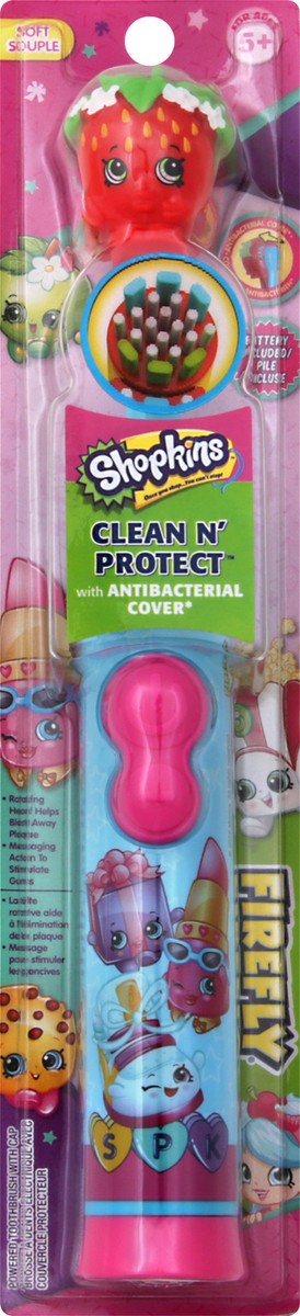 slide 5 of 6, Firefly Clean N' Protect Shopkins Soft Powered Toothbrush, 1 ct