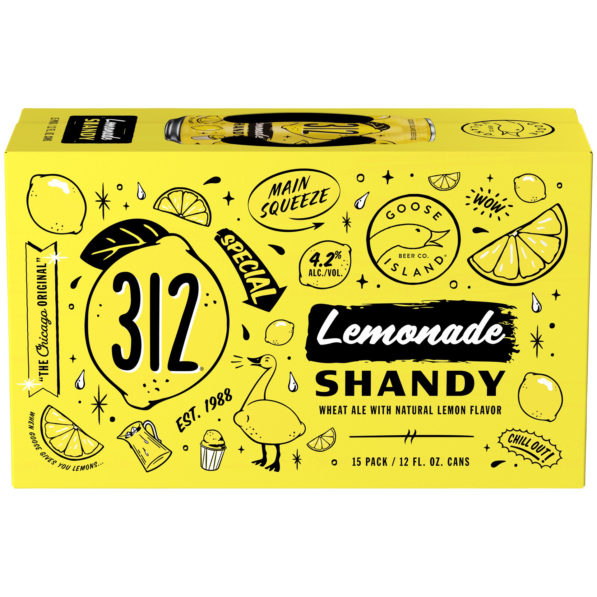 slide 3 of 4, Goose Island 312 Lemonade Shandy 15 Pack, 12 fl oz Cans, 1 ct