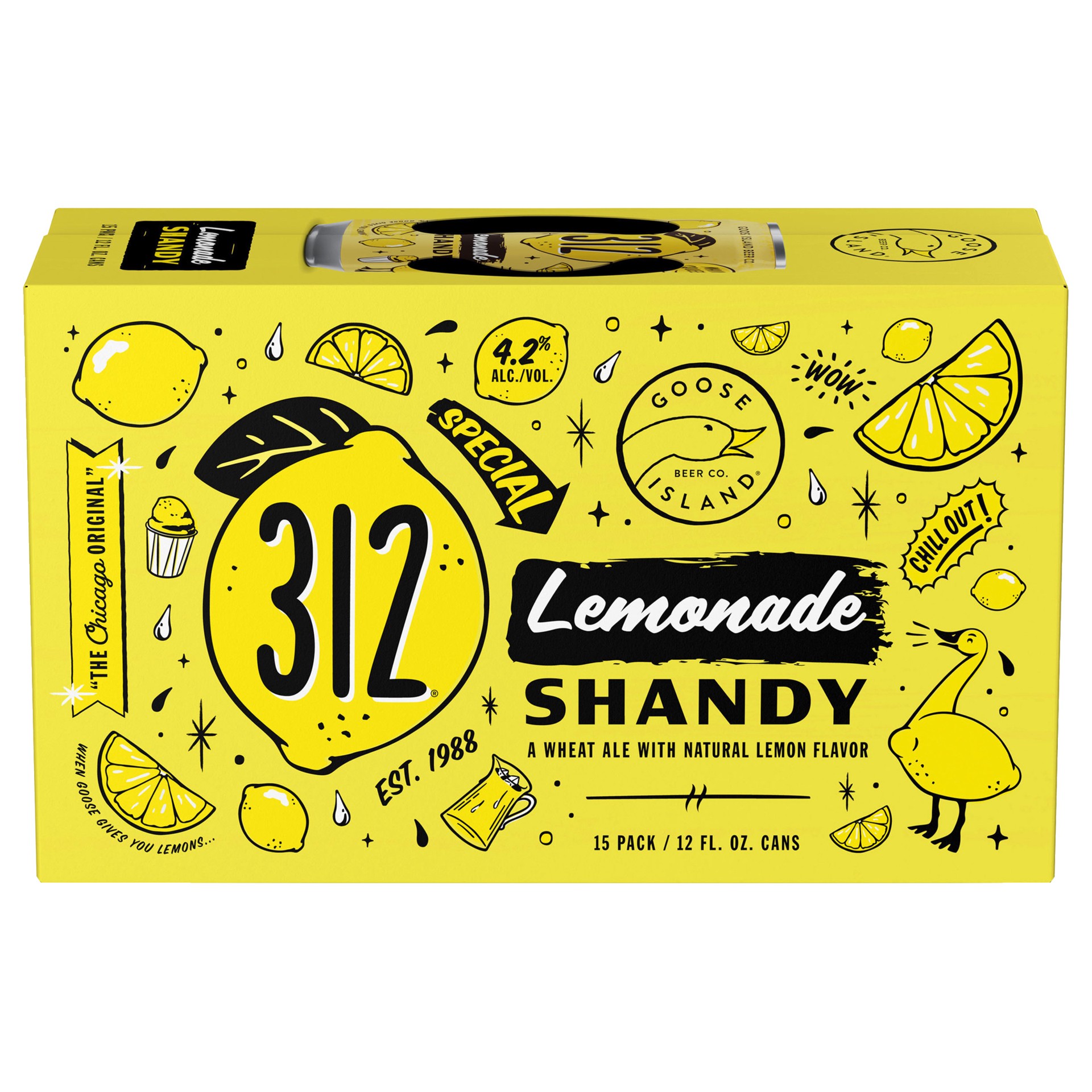 slide 2 of 4, Goose Island 312 Lemonade Shandy 15 Pack, 12 fl oz Cans, 1 ct