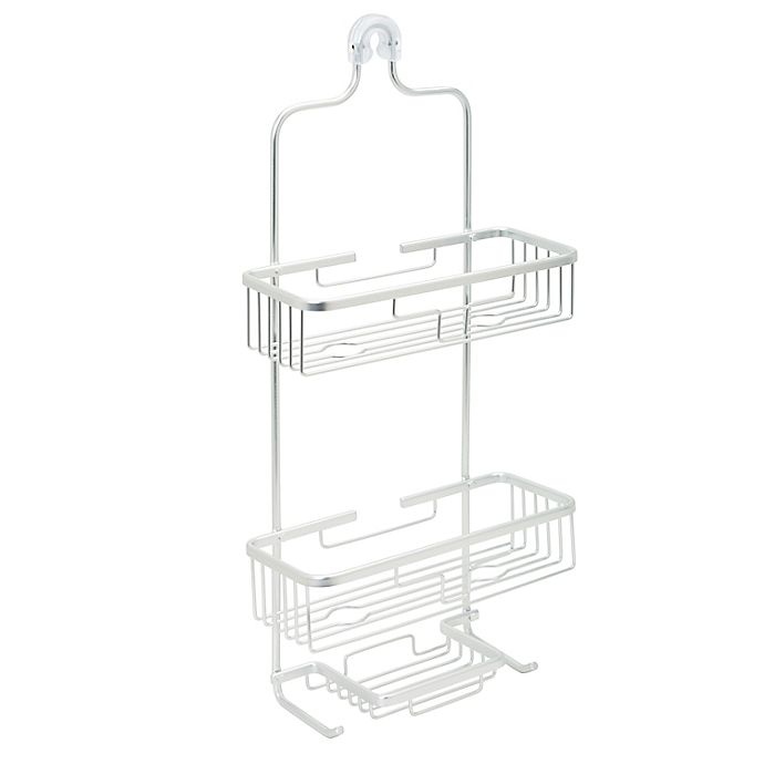 slide 1 of 2, ORG NeverRust Premium Aluminum Shower Caddy - Satin Chrome, 1 ct