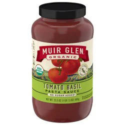 Muir Glen Tomato Basil Pasta Sauce, No Sugar Added, 23.5 oz.