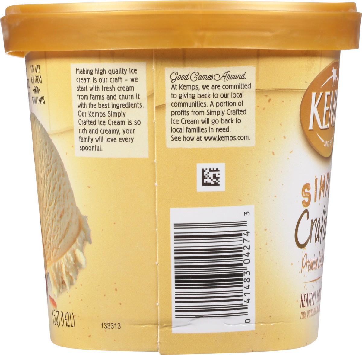 slide 9 of 14, Kemps Simply Crafted Premium Vanilla Ice Cream, 48 oz