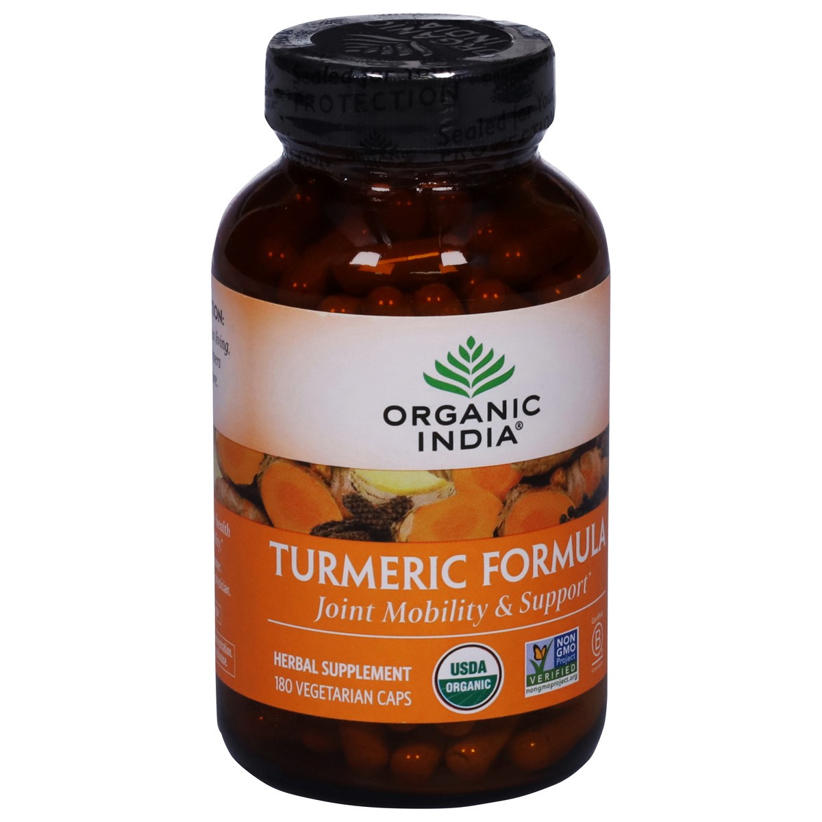 slide 13 of 13, Organic India Turmeric Formula 180 Vegetarian Caps, 180 ct