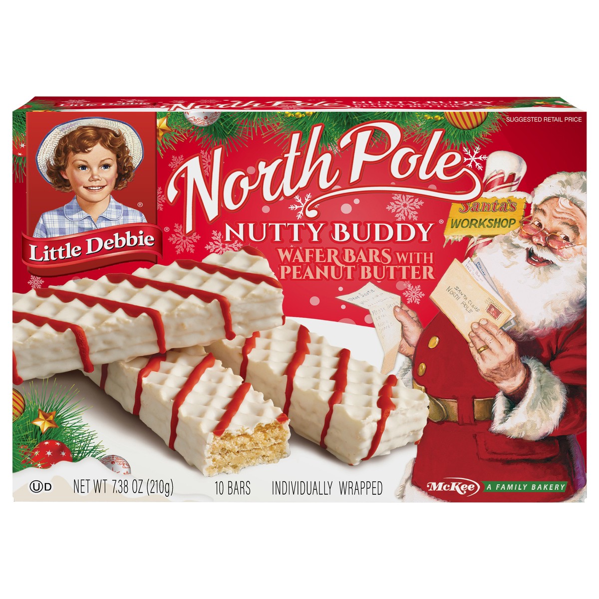 slide 10 of 12, Little Debbie North Pole Nutty Buddy Wafer Bars 10 ea Box, 10 ct